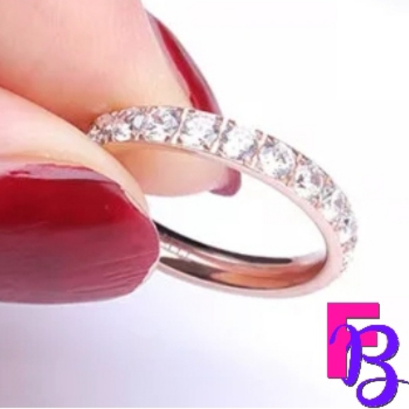 *NEW!* 3MM Rose, Yellow or White Gold Anniversary/Eternity Band - Picture 5 of 14